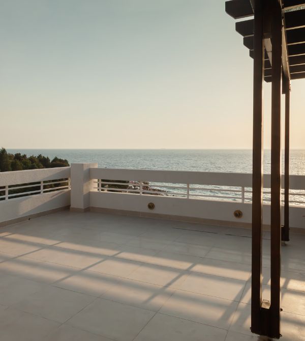 Large terrace with sea view