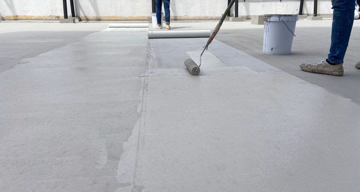 waterproofing on the roof of commercial property