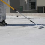 roof waterproofing by applying sealant